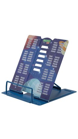 Подставка для книг и учебников BRAUBERG KIDS mini "Deep Space" с таблицей умножения, регулируемый угол наклона, металлическая, 238967