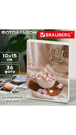 Фотоальбом BRAUBERG "Sweet love" на 36 фото 10х15 см, мягкая обложка, 391434