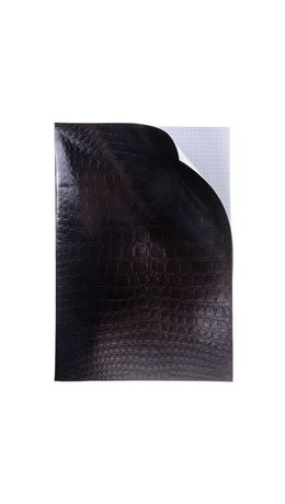 Тетрадь бумвинил А4 96 л., скоба, офсет №1, клетка, ЧЕРНАЯ, "Metallic", тиснение CROCO, HATBER, 072787, 96Т4бвВ3