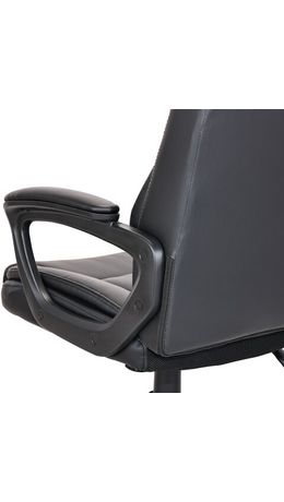 Кресло BRABIX "Forex EX-529", экокожа, разборное пятилучие, черное, 532980