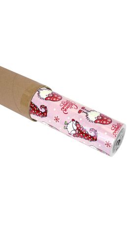 Бумага упаковочная мелованная BIG SIZE новогодняя "Гномики", 0,7х10 м, ЗОЛОТАЯ СКАЗКА, 592615