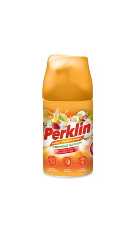 Сменный баллон 250 мл PERKLIN (ПЕРКЛИН) "Райский десерт", для автоматических освежителей, универсальный, 609801