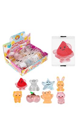 Игрушка-антистресс "ИГРУШКА-ЖЕЛЕШКА МИНИ", 4 см, ассорти 8 видов, дисплей, JOLLY JOT (ДЖОЛЛИ ДЖОТ), 665817