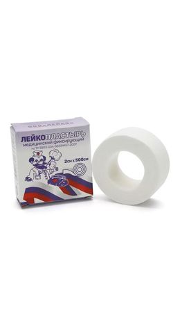 Лейкопластырь рулонный 2х500 см, тканевая основа, ЛЕЙКО, картонная коробка, ЛФТ2/500