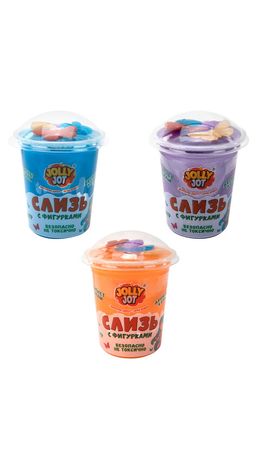 Слайм, слизь с фигурками, русалочки, 200 г, АССОРТИ 3 вида, JOLLY JOT (ДЖОЛЛИ ДЖОТ), 666666