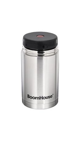 Термос 0,8 л для еды/напитков с широким горлом, BOOMHOUSE (БУМХАУС) WIDE, нержавеющая сталь SUS304, серебристый, 700319