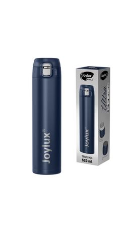 Термокружка 520 мл JOYLUX (ДЖОЙЛЮКС) ULTRA BLUE, нержавеющая сталь SUS304, синий матовый, 700278
