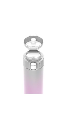 Термокружка 420 мл JOYLUX (ДЖОЙЛЮКС) ULTRA GRADIENT, нержавеющая сталь SUS304, белый/розовый, 700276