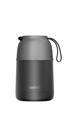 Термос 0,6 л для еды/напитков с широким горлом, JOYLUX (ДЖОЙЛЮКС) LUNCH, нержавеющая сталь SUS304, ложка-вилка, 700326