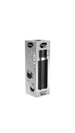 Термос 0,75 л JOYLUX (ДЖОЙЛЮКС) ULTRA, нержавеющая сталь SUS316, крышка/кружка, питейник, сито, черный матовый, 700314