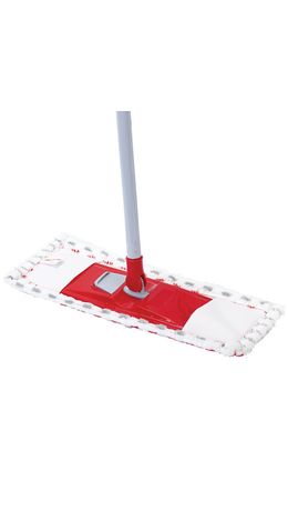 Швабра с флаундером 40 см, составной черенок 120 см, МОП микрофибра/абразив + МОП СИНЕЛЬ, PERKLIN (ПЕРКЛИН), 700987
