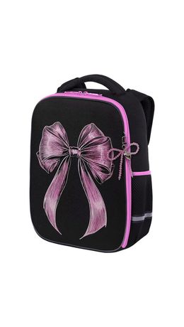 Ранец BRAUBERG LIGHT, 1 отделение, с брелком, "Chic bow", 36х26х13 см, 274386