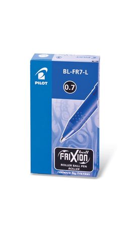 Ручка стираемая гелевая PILOT "Frixion", корпус синий, узел 0,7 мм, линия 0,35 мм, синяя, BL-FR-7