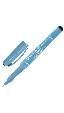 Ручка капиллярная CENTROPEN "Document", трехгранная, толщина письма 0,1 мм, черная, 2631/0,1