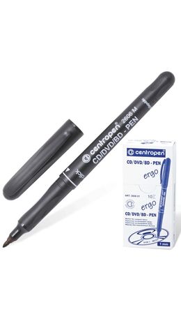 Маркер для CD и DVD CENTROPEN CD-PEN, ширина линии 1 мм, черный, 4606/1Ч