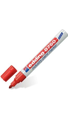 Маркер перманентный для промышленной графики EDDING 8750, 2-4 мм, круглый наконечник, красный, E-8750/2