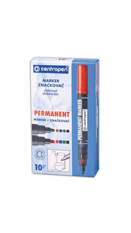 Маркер перманентный (нестираемый) CENTROPEN, круглый наконечник, 2,5 мм, синий, 8866/1,8566