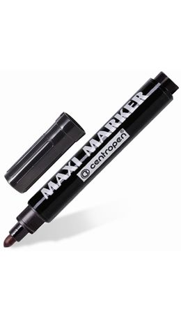 Маркер перманентный универсальный для любой поверхности CENTROPEN "Maxi Marker", 2-4 мм, черный, 8936/1Ч
