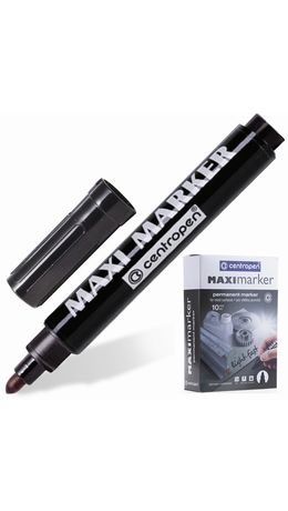 Маркер перманентный универсальный для любой поверхности CENTROPEN "Maxi Marker", 2-4 мм, черный, 8936/1Ч
