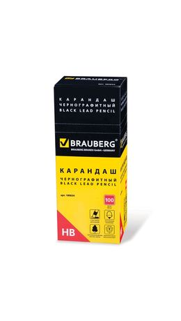 Карандаш чернографитный BRAUBERG, 1 шт., "Fuete", НВ, черное дерево, с рисунком ассорти, c резинкой, 180634