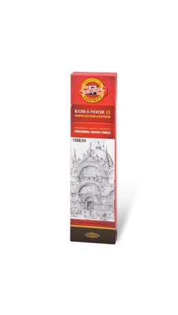 Карандаш чернографитный KOH-I-NOOR 1500, 1 шт., 5H, без резинки, корпус желтый, заточенный, 150005H01170