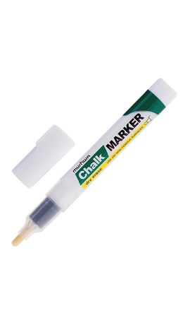Маркер меловой MUNHWA "Chalk Marker", сухостираемый, 3 мм, на спиртовой основе, белый, CM-05