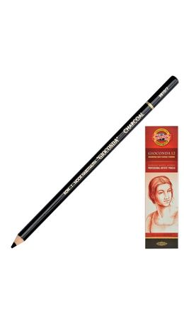 Карандаш угольный KOH-I-NOOR, 1шт., "Gioconda", корпус черный, средняя твердость, 3,8 мм, 8810002001KS