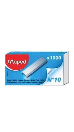 Степлер MAPED (Франция) "Universal Metal", №10, до 12 листов, металлический, серый с черной накладкой, 043500