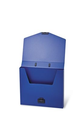 Портфель пластиковый BRAUBERG "Energy", А4, 256х330 мм, без отделений, синий, 222082