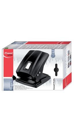 Дырокол MAPED (Франция) "Essentials", металлический, большой, на 45 листов, черный, 404411