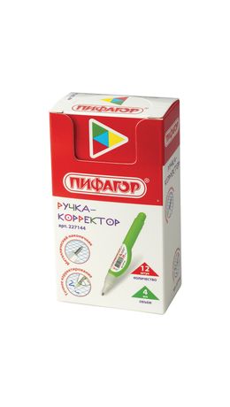 Ручка-корректор ПИФАГОР, 4 мл, металлический наконечник, 227144