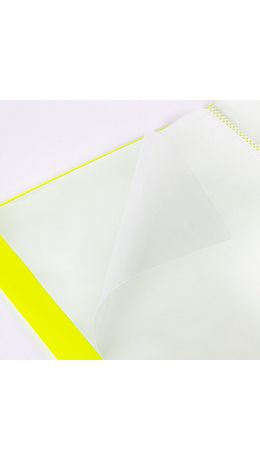 Папка 40 вкладышей BRAUBERG "Neon", 25 мм, неоновая желтая, 700 мкм, 227453