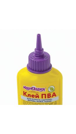 Клей ПВА ЮНЛАНДИЯ (бумага, картон, дерево), 125 г
