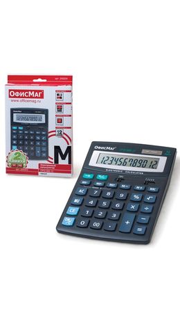 Калькулятор ОФИСМАГ настольный OFM-888-12, 12 разрядов, двойное питание, 200х150 мм, 250224