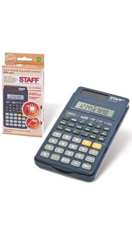 Калькулятор STAFF инженерный STF-310, 10+2 разряда, двойное питание, 142х78 мм, 250279