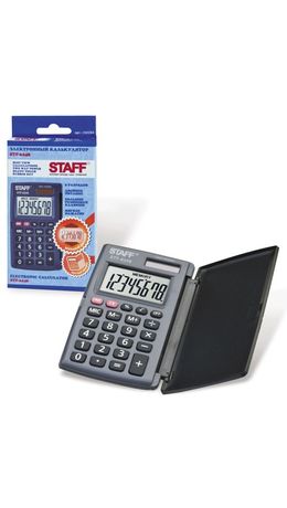 Калькулятор STAFF карманный STF-6248, 8 разрядов, двойное питание, 104х63 мм, 250284