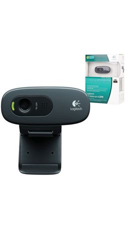 Веб-камера LOGITECH C270, 1/3 Мпикс., микрофон, USB 2.0, черная, регулируемый крепеж
