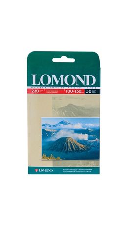 Фотобумага LOMOND для струйной печати, А6, 230 г/м2, 50 л., односторонняя глянцевая, 10х15 см, 0102035