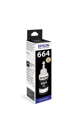 Чернила EPSON (C13T66414A) для СНПЧ Epson L100/L110/L200/L210/L300/L456/L550, черные, оригинальные
