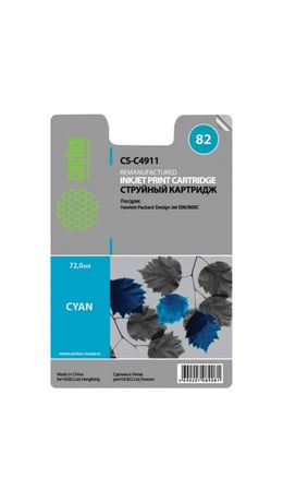 Картридж струйный CACTUS (CS-C4911) для плоттеров HP DesignJet 500/510/800, голубой, 72 мл