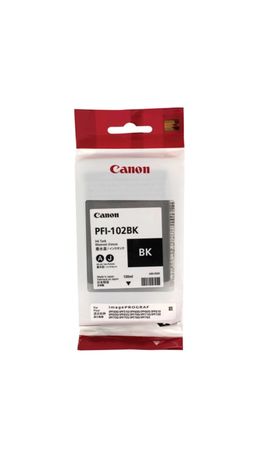 Картридж струйный CANON (PFI-102BK) iPF500/510/F600/605/610/650/655/700/710/720, черный, оригинальный, 130 мл, 0895B001