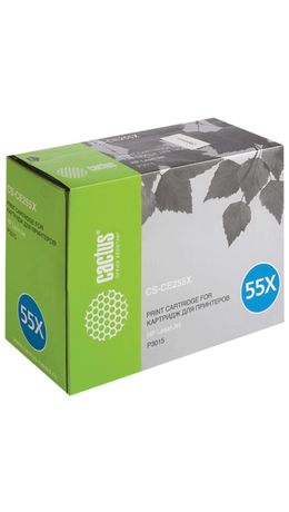 Картридж лазерный CACTUS (CS-CE255X) для HP LaserJet P3015d/P3015dn/P3015x, ресурс 12500 стр., CS-CE255XS