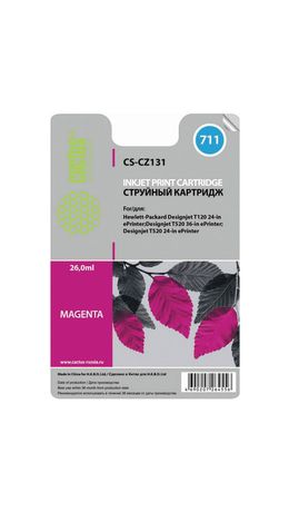 Картридж струйный CACTUS (CS-CZ131) для плоттеров HP DesignJet T120/T520, пурпурный, 26 мл