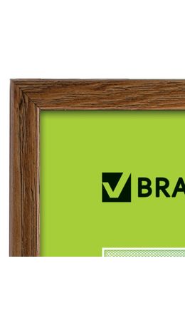 Рамка 21х30 см, пластик, багет 16 мм, BRAUBERG "HIT", орех, стекло, 390025