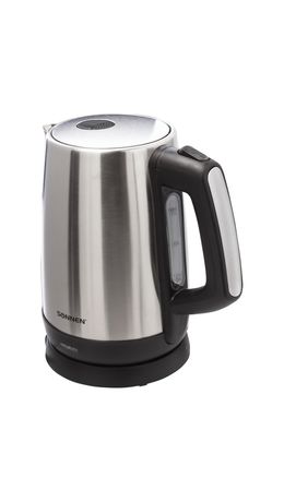 Чайник SONNEN KT-1785, 1,7 л, 2200 Вт, закрытый нагревательный элемент, нержавеющая сталь, 453420