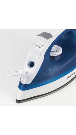 Утюг SONNEN SI-237A, 1800 Вт, антипригарное покрытие, синий/белый, 453504