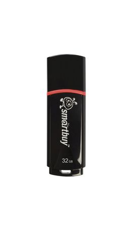 Флэш-диск 32 GB, SMARTBUY Crown, USB 2.0, черный, SB32GBCRW-K