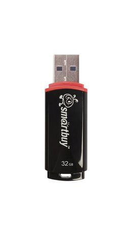 Флэш-диск 32 GB, SMARTBUY Crown, USB 2.0, черный, SB32GBCRW-K