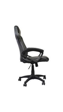 Кресло офисное BRABIX "Rider Plus EX-544", комфорт, экокожа, черное/серое, 531582