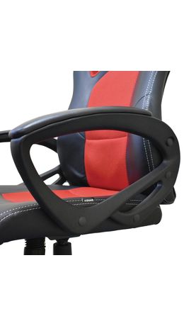 Кресло офисное BRABIX "Rider EX-544", экокожа черная/ткань красная, 531583